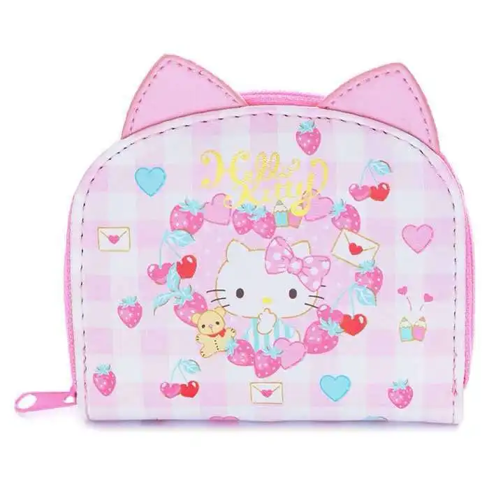 Мультяшный кошелек hellokitty с кроличьими ушками короткий посылка к для карт сумка