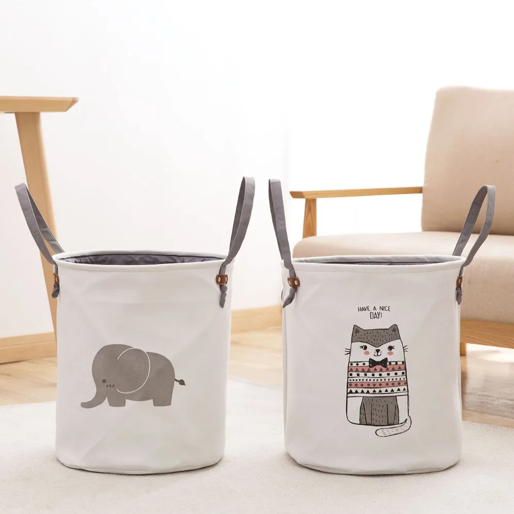 Folding Laundry Basket Sorter Hamper Dirty Clothes Home Washing Cartoon Sundries Handle Bag Baby Toys Storage Organizer | Дом и сад