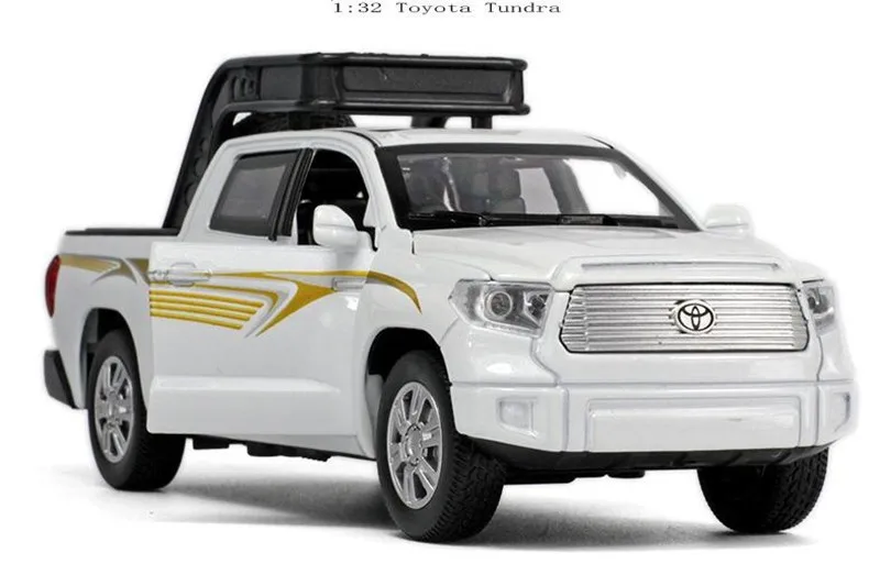 1:32 легковые автомобили, высокая имитация Toyota tundra pickup, металлическое литье, игрушечные транспортные средства, музыкальные и мигающие