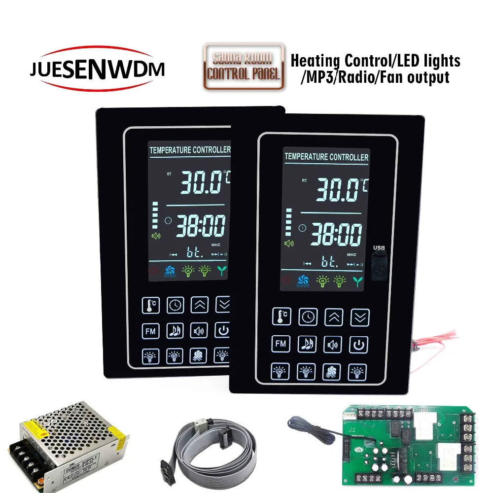 

Color Display Home Steam Sauna Thermostat for 30A Relay Parallel Outputs