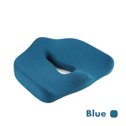 Deep Blue PurenLatex подушка из пены с эффектом памяти на стул ортопедическая офисная подушка для сиденья с геморроем автомобильное кресло с копчиком облегчение боли подушка под давлением - Цвет: Deep Blue