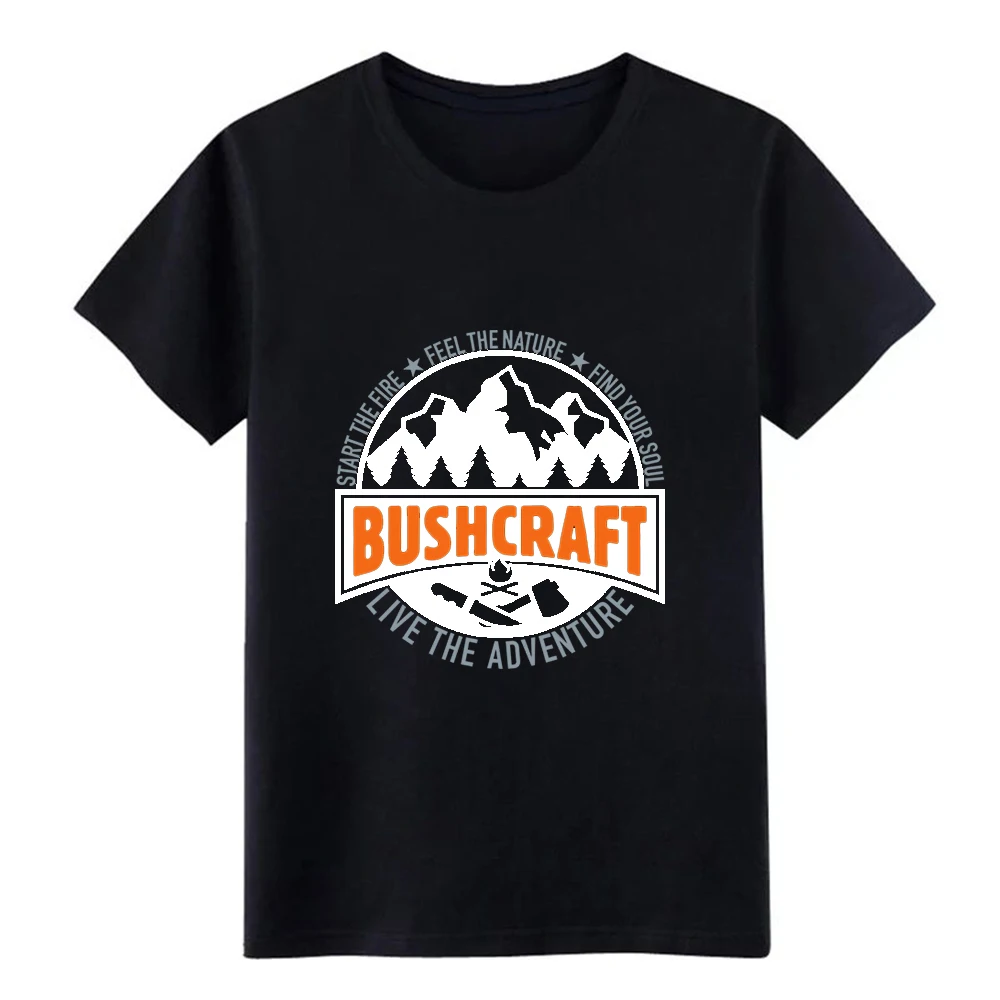 Мужская футболка Bushcraft & Survival с принтом 100% хлопок S 3xl буквы подарок базовая летняя