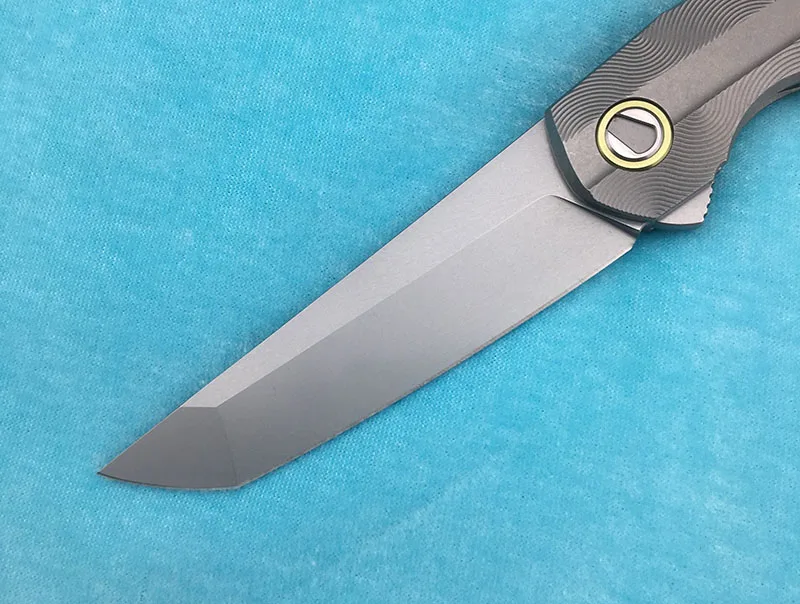 LOVOCOO RFT Флиппер складной нож для ежедневного использования, MRBS D2 лезвие titanium ручка сплава кемпинг на открытом воздухе Фруктовый нож, инструмент для повседневного использования