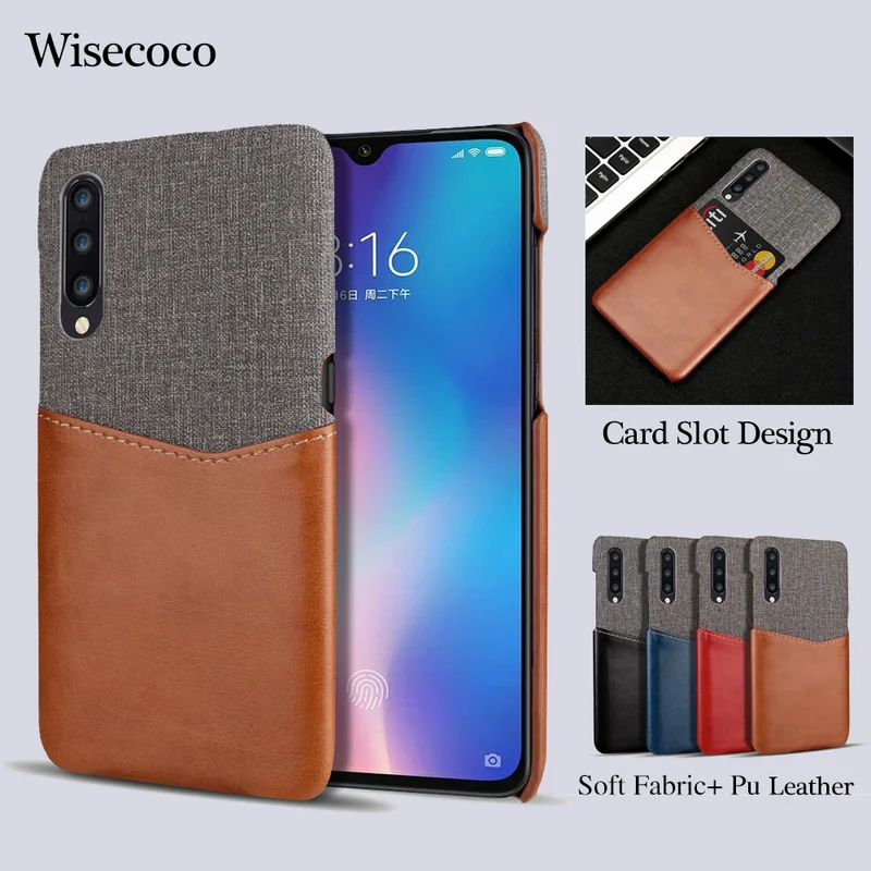 Mi 9 Case Luxury Card Pocket Phone Cases for Xiaomi Original mi9 Global Version Leather Wallet Soft Fabric Hard Back Cover |