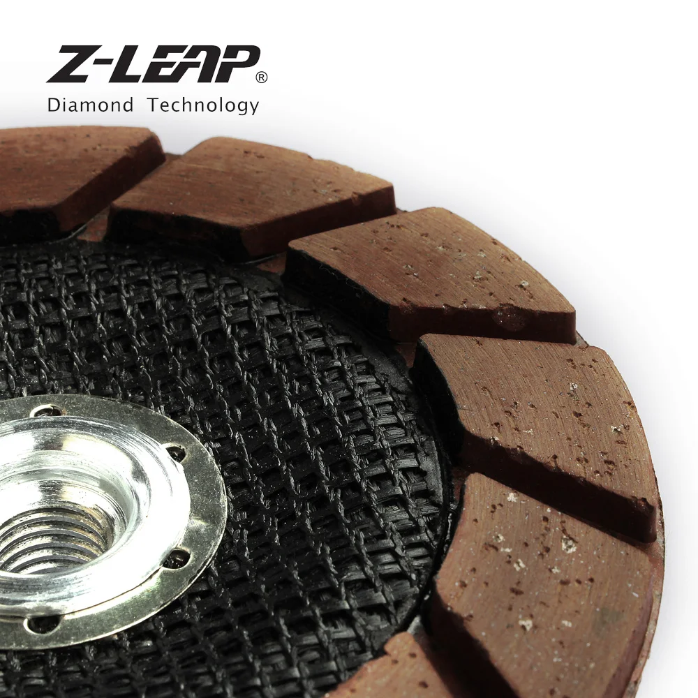 Z-LEAP " 1 шт. алмазный сухой шлифовальный круг керамический Бонд чашка край полировальный диск бетон эпоксидный пол абразивный инструмент с 5/8-11 M14