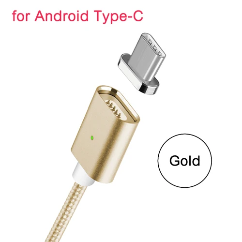 Gold Cable CANDYEIC Магнитный кабель для samsung S10 huawei Nova4 OPPO Рено Vivo X27 Oneplus 6 T Honor V20 телефон провод данных магнитная Зарядное устройство - Цвет: Gold Cable
