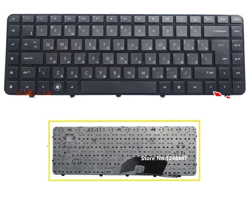 

SSEA New Russian Keyboard black for HP Pavilion DV6-3000 DV6-3029TX 3028TX 3049TX 3013 DV6- 3110er laptop RU Keyboard with frame