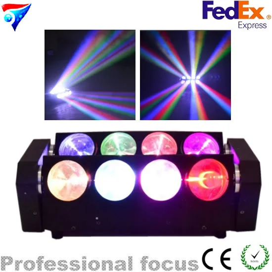 Бесплатная доставка полноцветный светодиодный светильник паук CREE 8*10 Вт