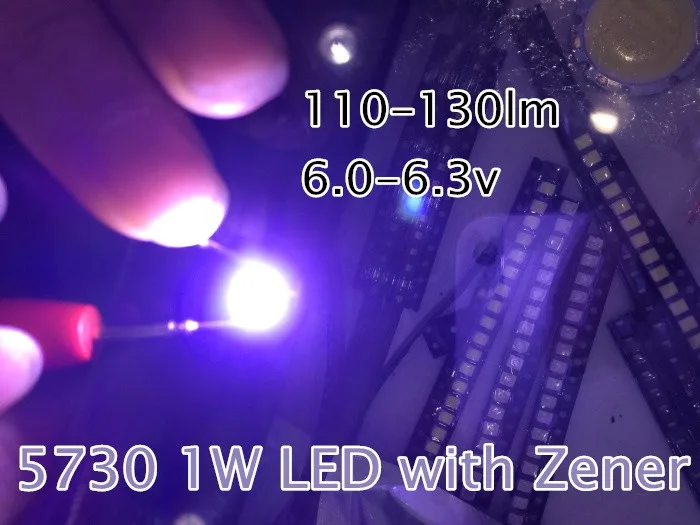 500 шт. 5630 5730 SMD СВЕТОДИОДНЫЙ поверхностный монтаж светодиодный Белый Smd 1 Вт 6 в Диод