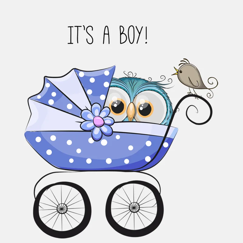 YJZT 13.7CM*15CM Owl Boy On The Trolley PVC Window Decoration Car Sticker 11-01368 | Автомобили и мотоциклы
