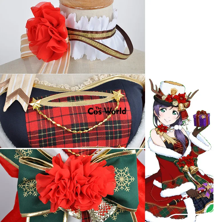 Love Live School Idol Project Tojo Nozomi рождественское платье топ без рукавов плащ Униформа наряд