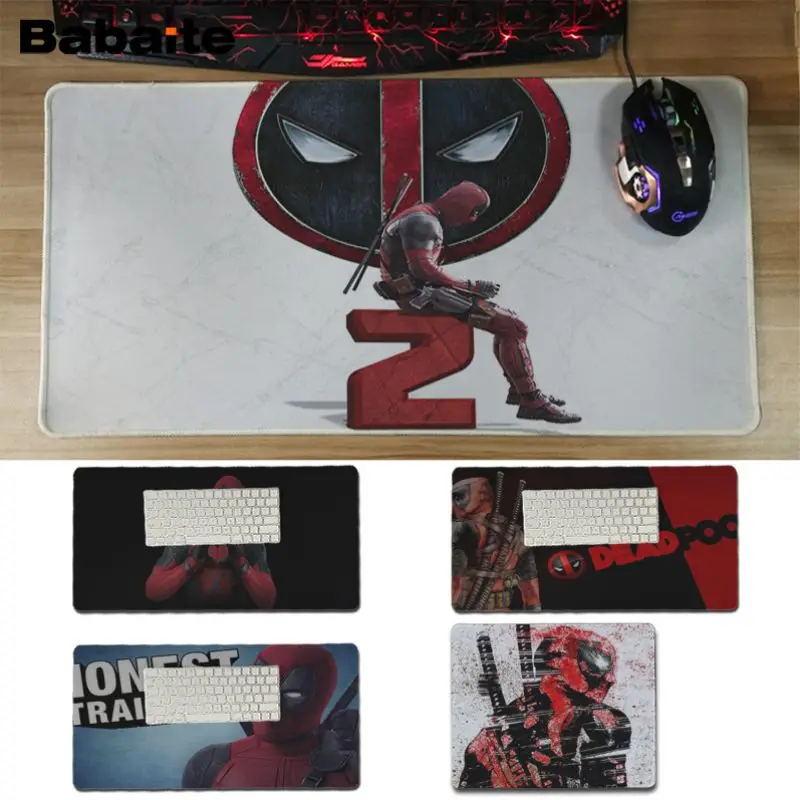 Babaite Red Dealpool Man персональный ноутбук большой игровой коврик для мыши уникальный