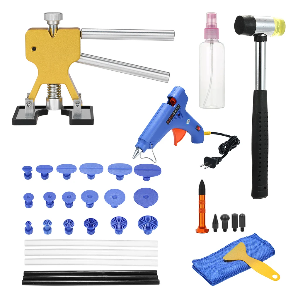 

39pcs Car Paintless Dent Repair Tools Kit Dent Lifter Puller Glue Tabs Glue Gun Tools Glue Sticks Car Styling