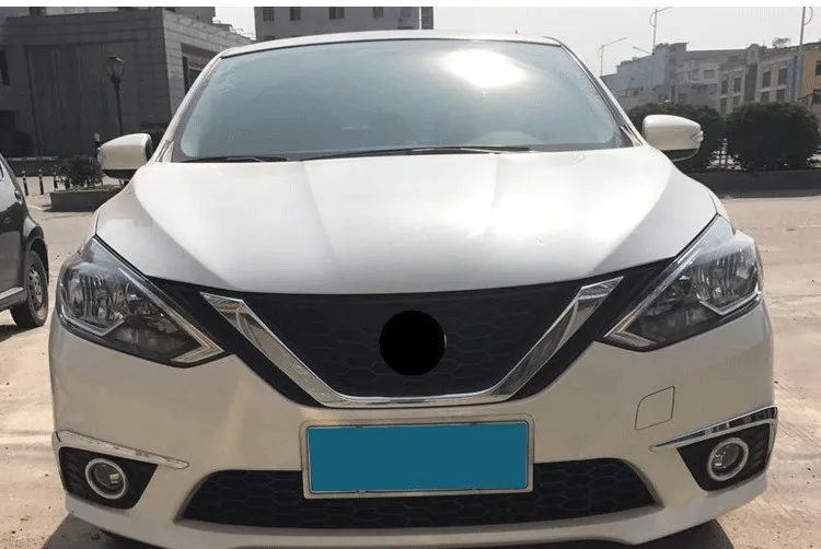 Для Nissan Sentra 2013- противотуманный светильник декоративная рамка Передняя Накладка для лица Модифицированная лампа для бровей ABS покрытие яркая полоса