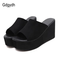 gdgydh summer slip on women wedges sandals platform high heels fashion open toe ladies casual shoes comfortable promotion sale