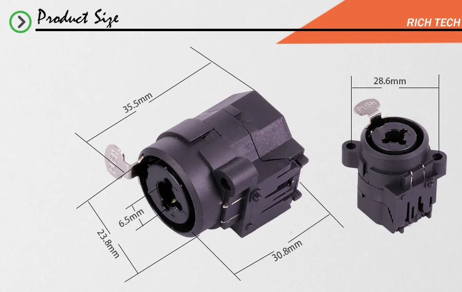 1 шт. 7PIN прямой XLR разъем двойной функции 3Pin XLR гнездо панель крепление+ аудио разъем 6,35 мм гнездо