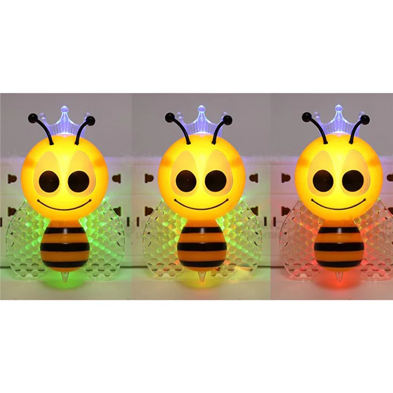 Праздничный светодиодный ночник цветной украшение RGB LED маленькая Пчелка и