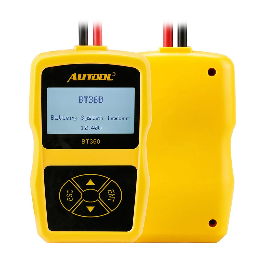 

BT360 12V Car Battery Tester Digital Auto Test Analyzer Scanner Vehicle Batteries Cranking Charging Diagnostic Tools