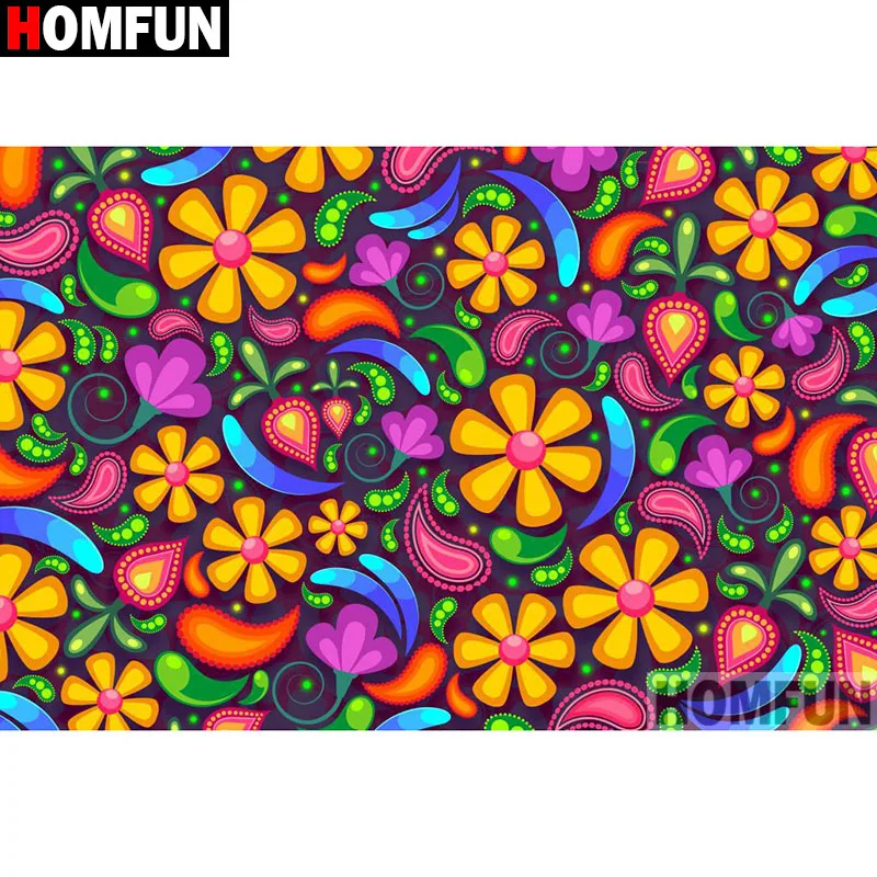 Набор для алмазной вышивки HOMFUN A16235 алмазная живопись цветной цветок вышивка