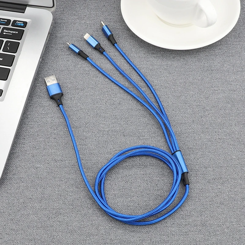 3 в 1 USB кабель мобильного телефона кабель для передачи данных type C IOS Micro для Iphone X Xs 8 7 6 samsung S9 S8 Xiaomi huawei провод для быстрой зарядки