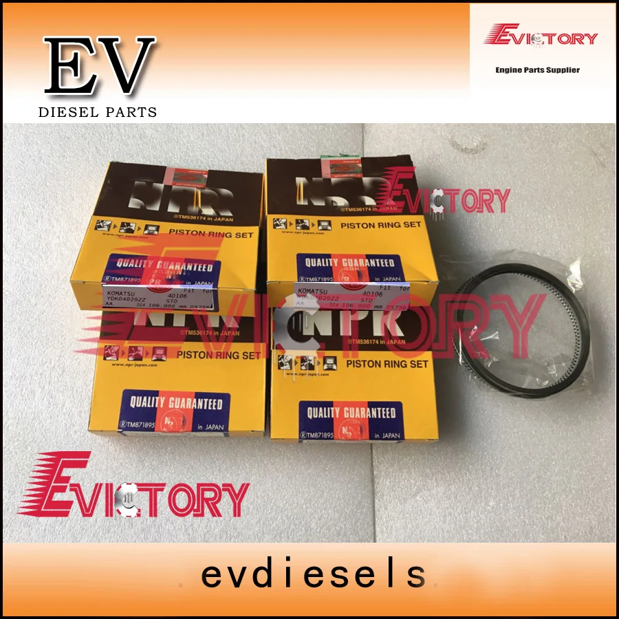 Для экскаватора Komatsu yanmar S4D106 4TNE106 4TNE106T 4TNV106 поршневое кольцо + главный подшипник