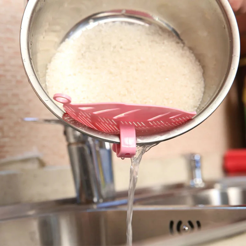 Прочная кухонная чистая форма листа промывка риса сито бобы горох Чистящая