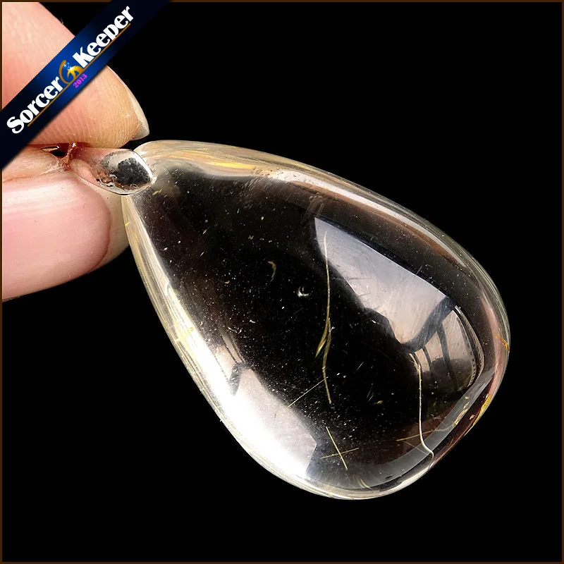 Натуральные камни рутилированный кварц Подвеска волосы кристалл бесплатно