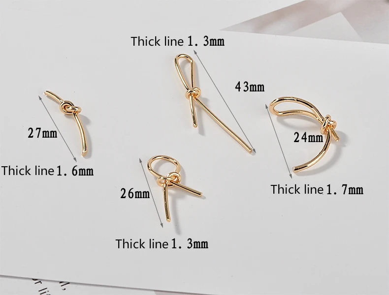 DIY медное покрытие 18k золотой цвет сохраняющий жемчуг Завязывающиеся асимметричные серьги-капли и аксессуары