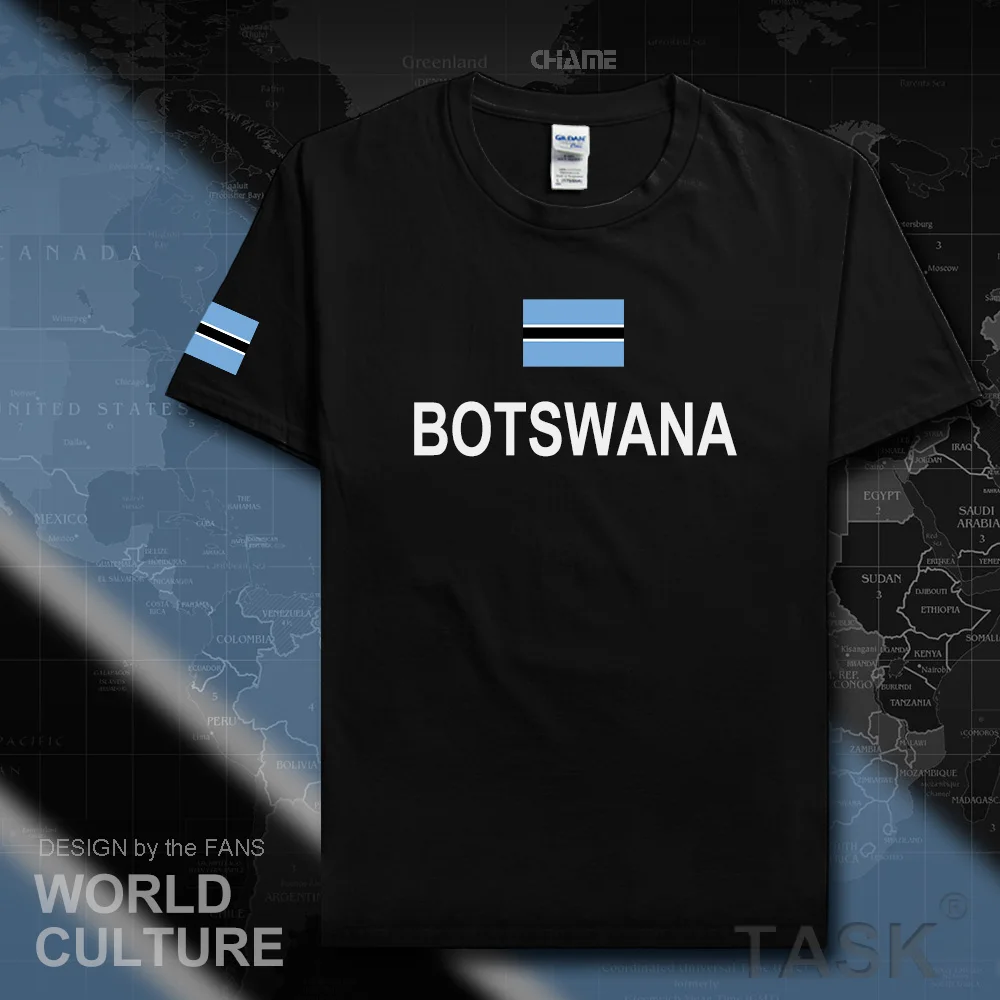 Мужская футболка с коротким рукавом Botswana из 100% хлопка Джерси nation team спортивная