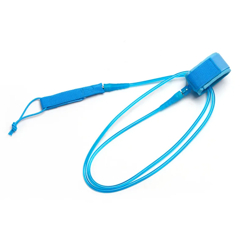 6ft 7mm TPU SurfBoard Leash Foot Rope Double Swviels Polyurethane Nylon Stainless Steel Stand Up