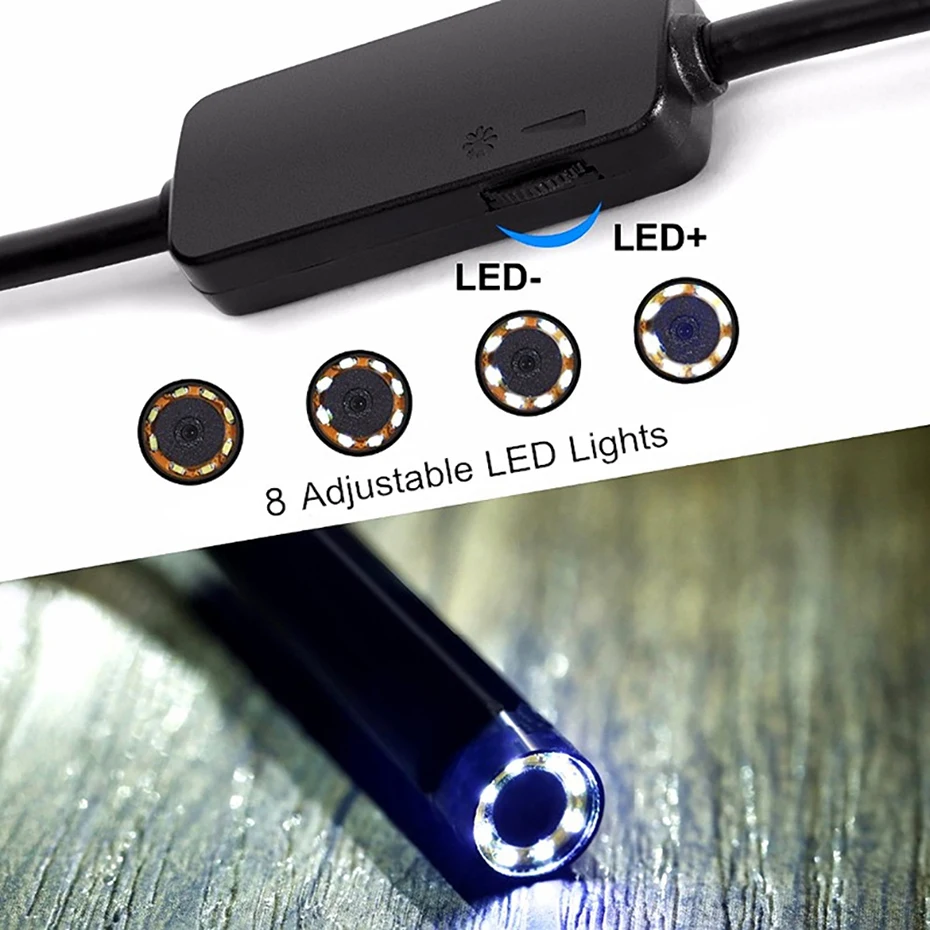 Antscope wifi эндоскоп камера HD 1200P Мини Жесткий/мягкий провод беспроводной 8 мм 8LED бороскоп камера для Android ПК IOS эндоскоп
