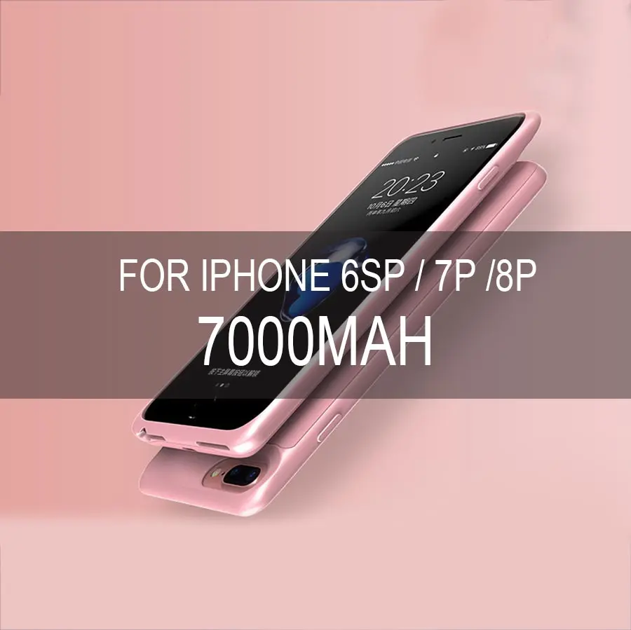 Золотой Зарядное устройство чехол для iPhone 6 7 8 6s Plus Чехлы для аккумуляторов Чехлы для портативного зарядного устройства для iPho - Цвет: Золотой