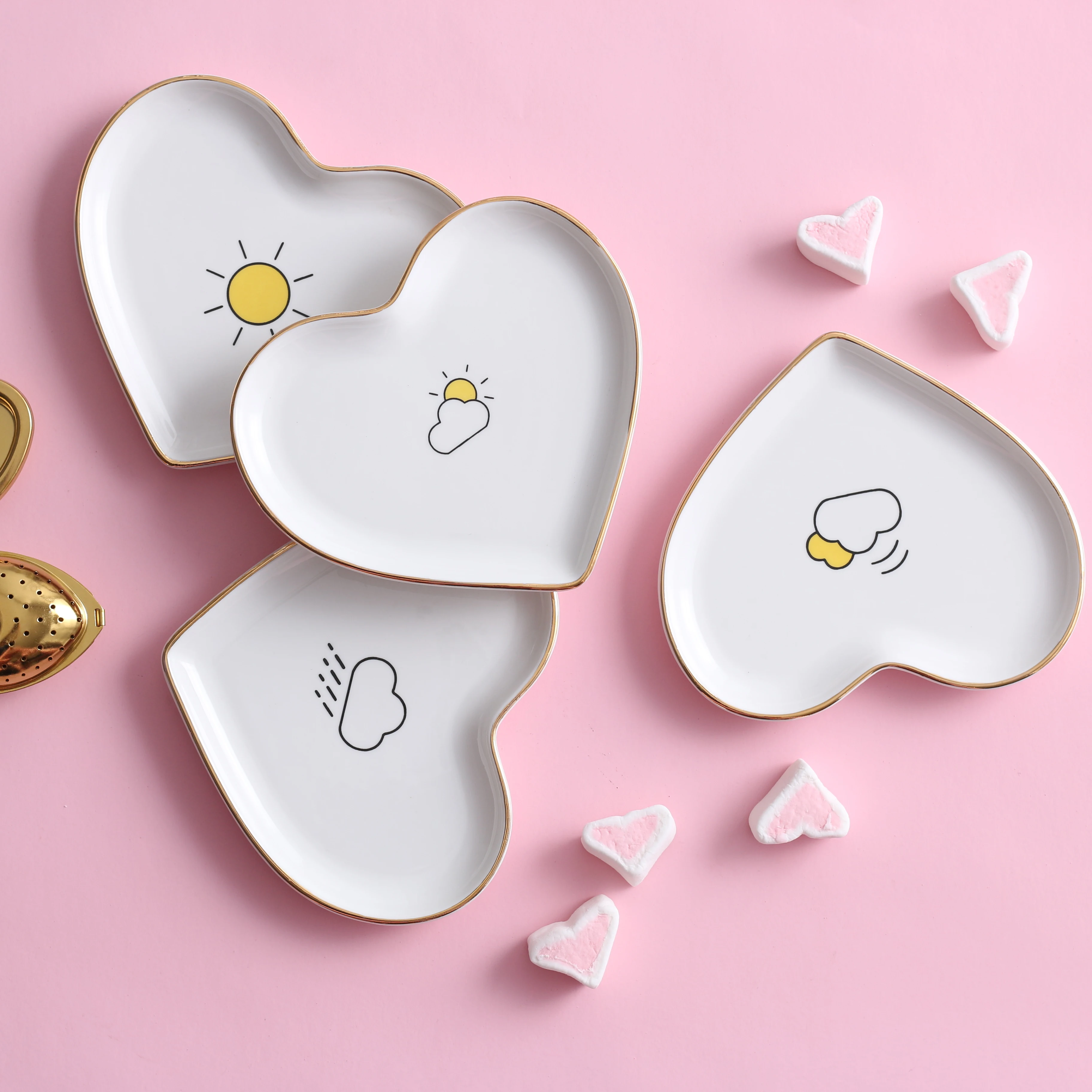 Высококачественные керамические обеденные Тарелки и блюда из белого фарфора