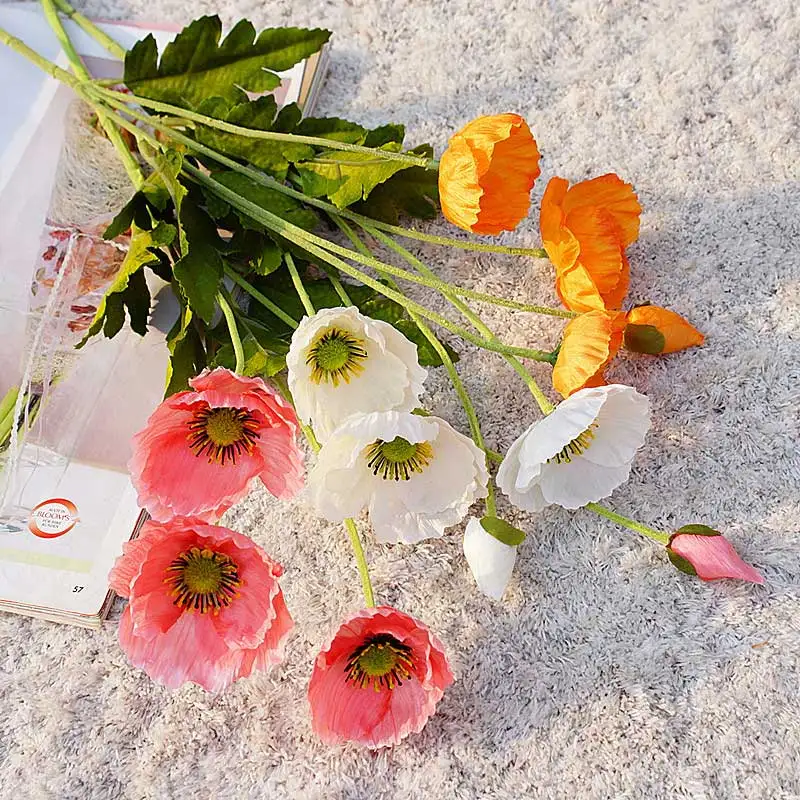 Свадебные Декоративные искусственные цветы букет Шелковый настоящий