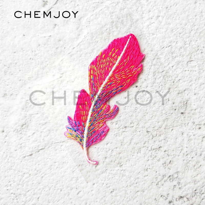 Adhesive Stick on Feather Patch for Women Clothes Cute Embroidery Appliques Stickers Can Stuck Without Ironing | Дом и сад