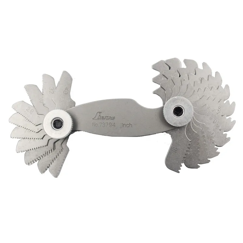 

SHINWA Metric Tooth Gauge Inch Thread Model Gauge 55 60 Degree Thread Pitch Gauge