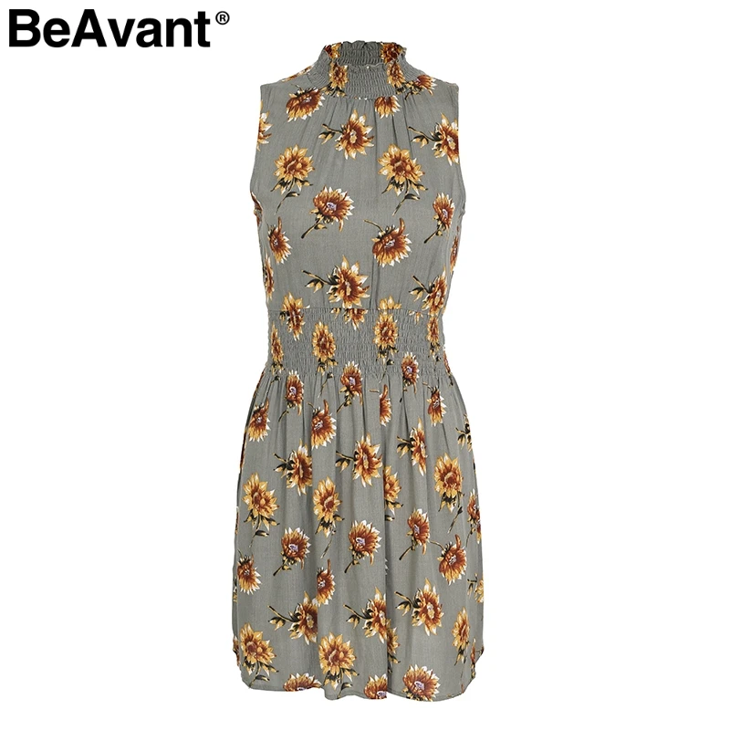 BeAvant Boho короткое платье с цветочным принтом женское повседневное пляжное