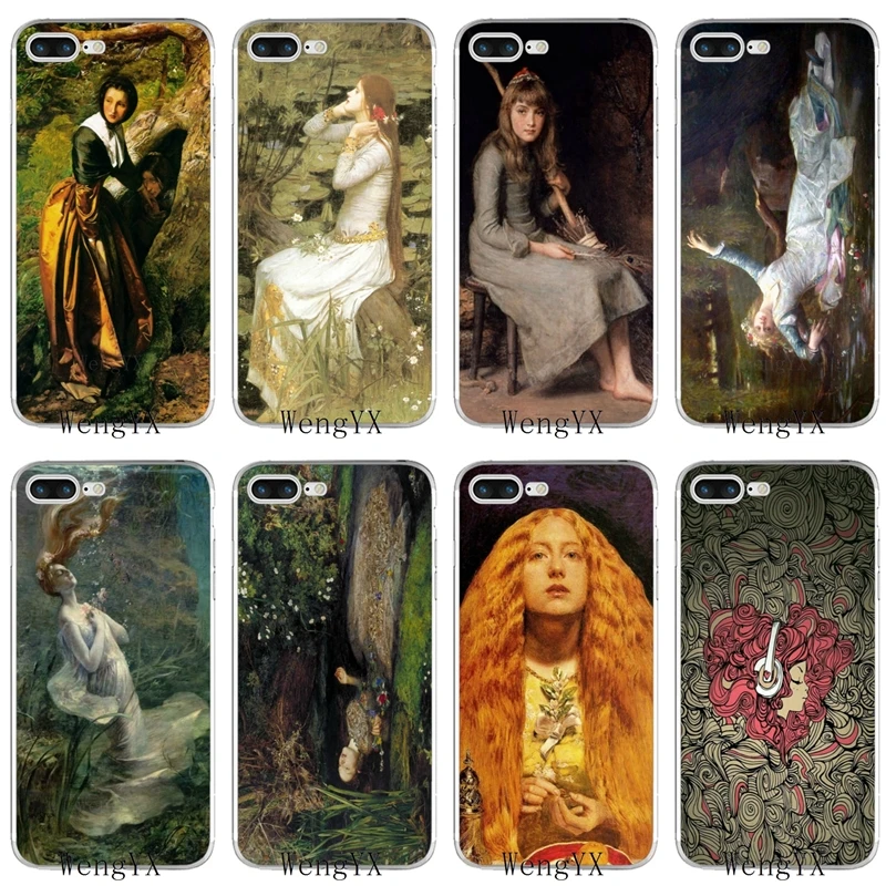 Чехол для телефона girl Ophelia мягкий тонкий силиконовый чехол из ТПУ с рисунком iPhone X