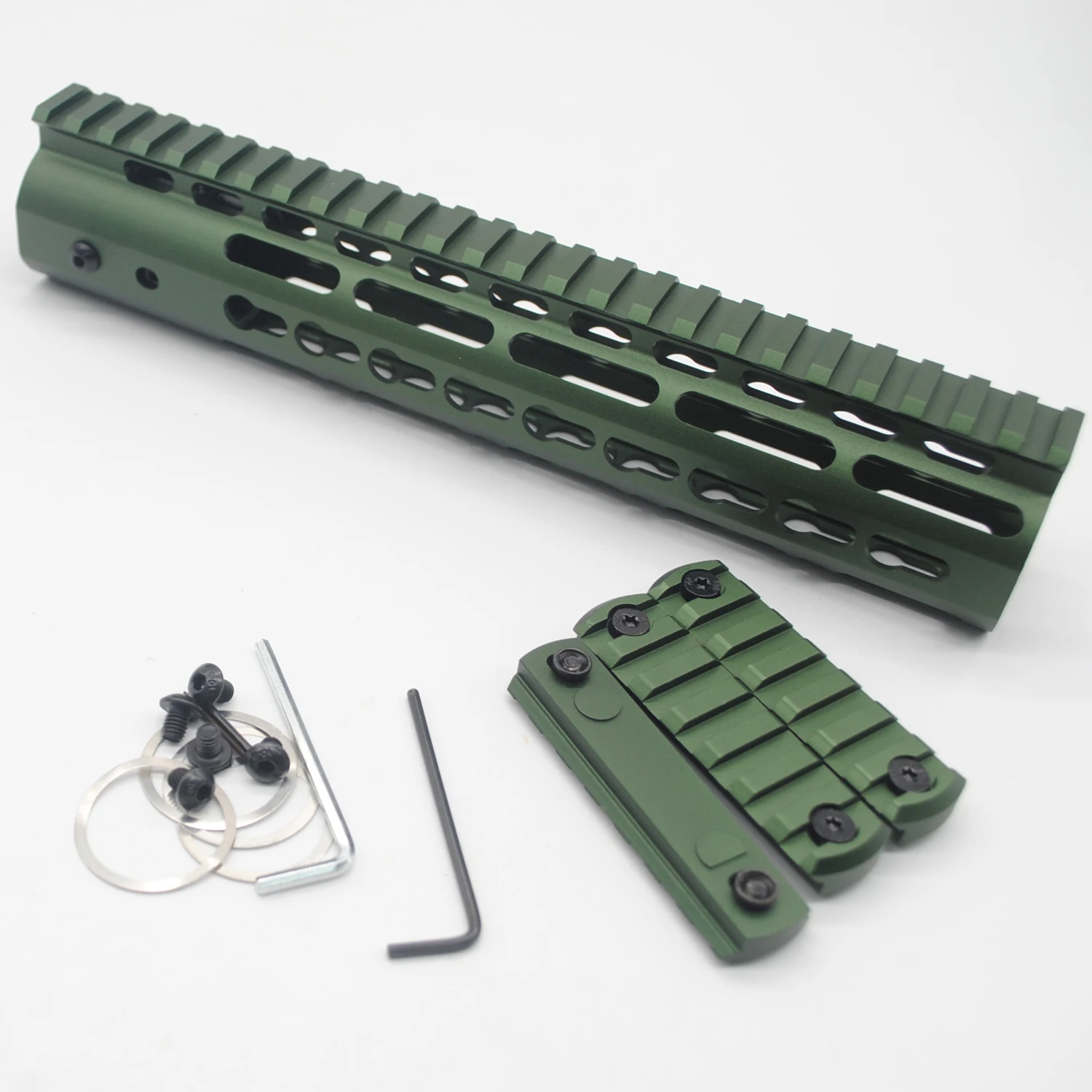 Aplus 10'' inch Keymod Handguard Rail Free Float Mount System With 3 pcs Matched Color Picatinny Sections Fit .223/5.56 AR-15 | Спорт и