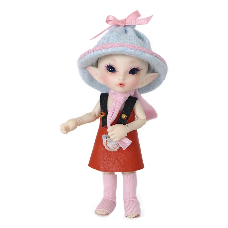 Кукла сказочная FL Realpuki Roro BJD 1/13 розовая со смайликом игрушки для девочек