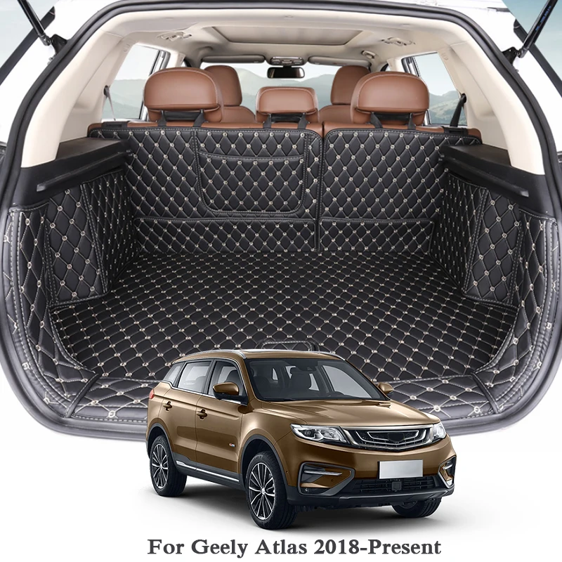 Для Geely Atlas Low/High Mach 2018 2019 автомобильный напольный коврик кожаный поднос ковер