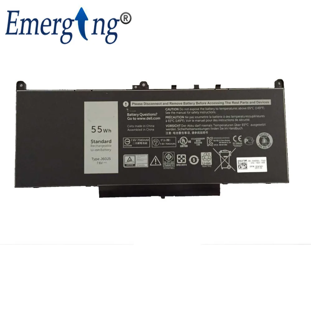 7 6 V 55Wh новый оригинальный аккумулятор для ноутбука Dell E7270 E7470 1W2Y2 242WD J60J5 MC34Y|battery for