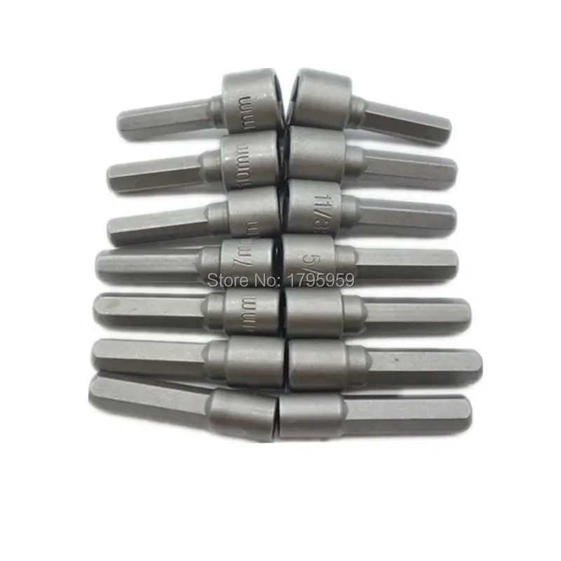 Набор ударных торцевых головок 14 шт. метрические императорские шестигранные