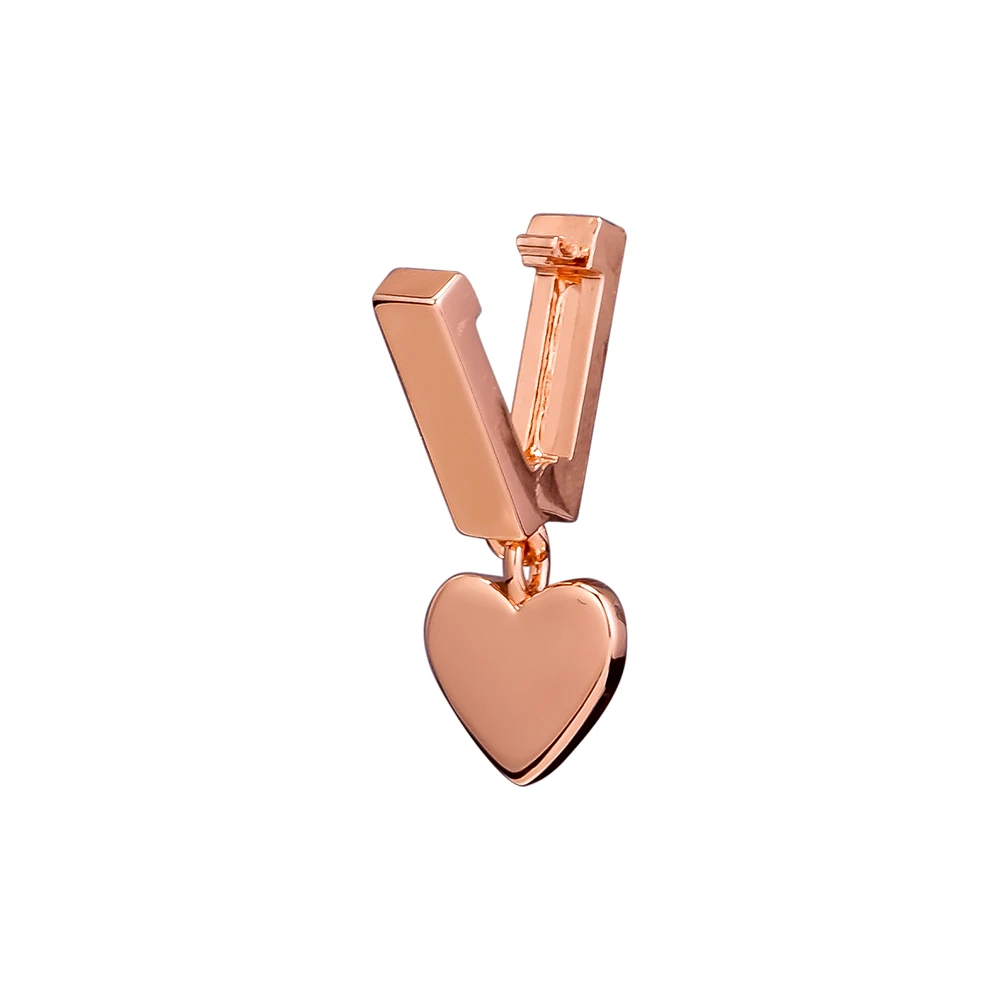 QANDOCCI 925 пробы серебряные рефлексоры плавающее сердце зажим Очаровательная Роза