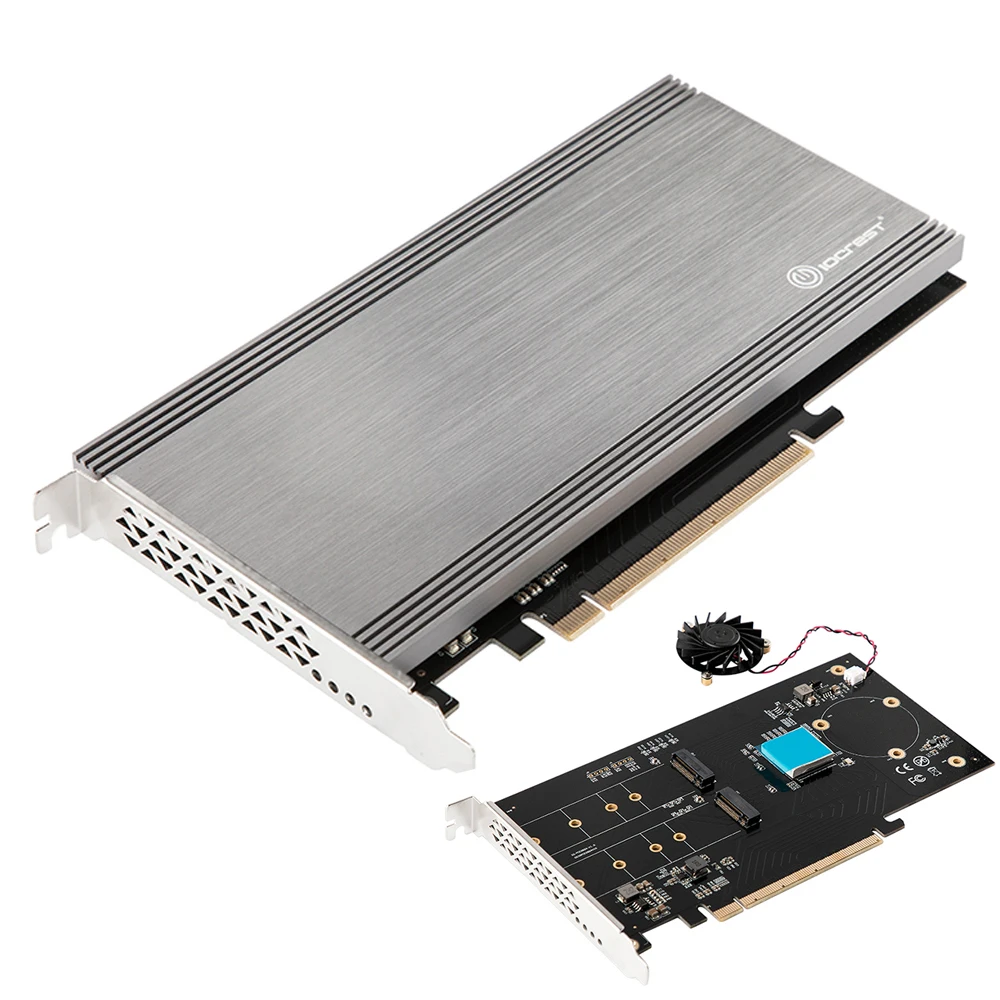 PCI express Dual NVMe M Key M.2 SSD слот для карты адаптер PCIe 3 0x16 до 2 x M2 NGFF Настольный Ультра