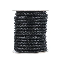 10yardsroll black braided imitation leather cord rope string wire for jewelry making diy bracelet necklace 56mm