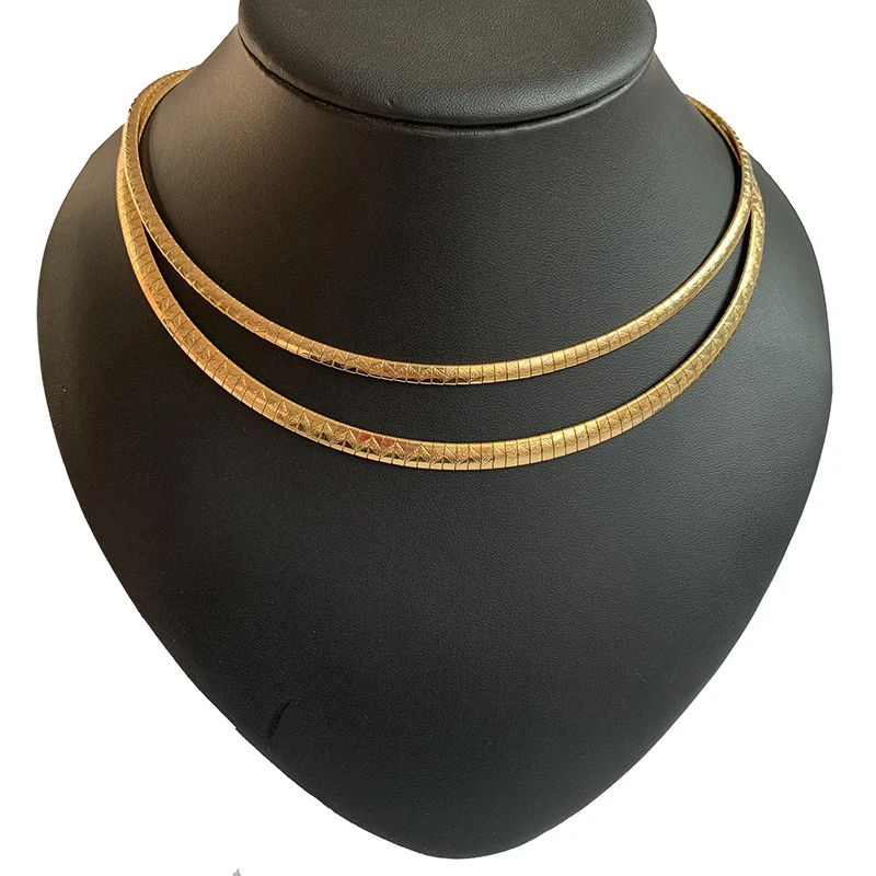 Women Choker Stainless Steel Jewelry Necklace Gold Filled Collar Chain New Style For Girl - Окраска металла: GOLD
