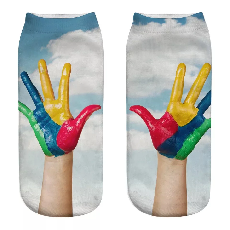 

Paint 3-D Printed Socks Personality 3-D Printed Socks, Fashion Socks,man and women
