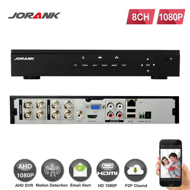 Новинка 8 канальный 1080P AHD DVR 25/30fps в режиме реального времени стандартный цифровой