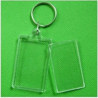 170pcs blank acrylic rectangle keychains insert 2x 1 25photo keyrings key ring chain